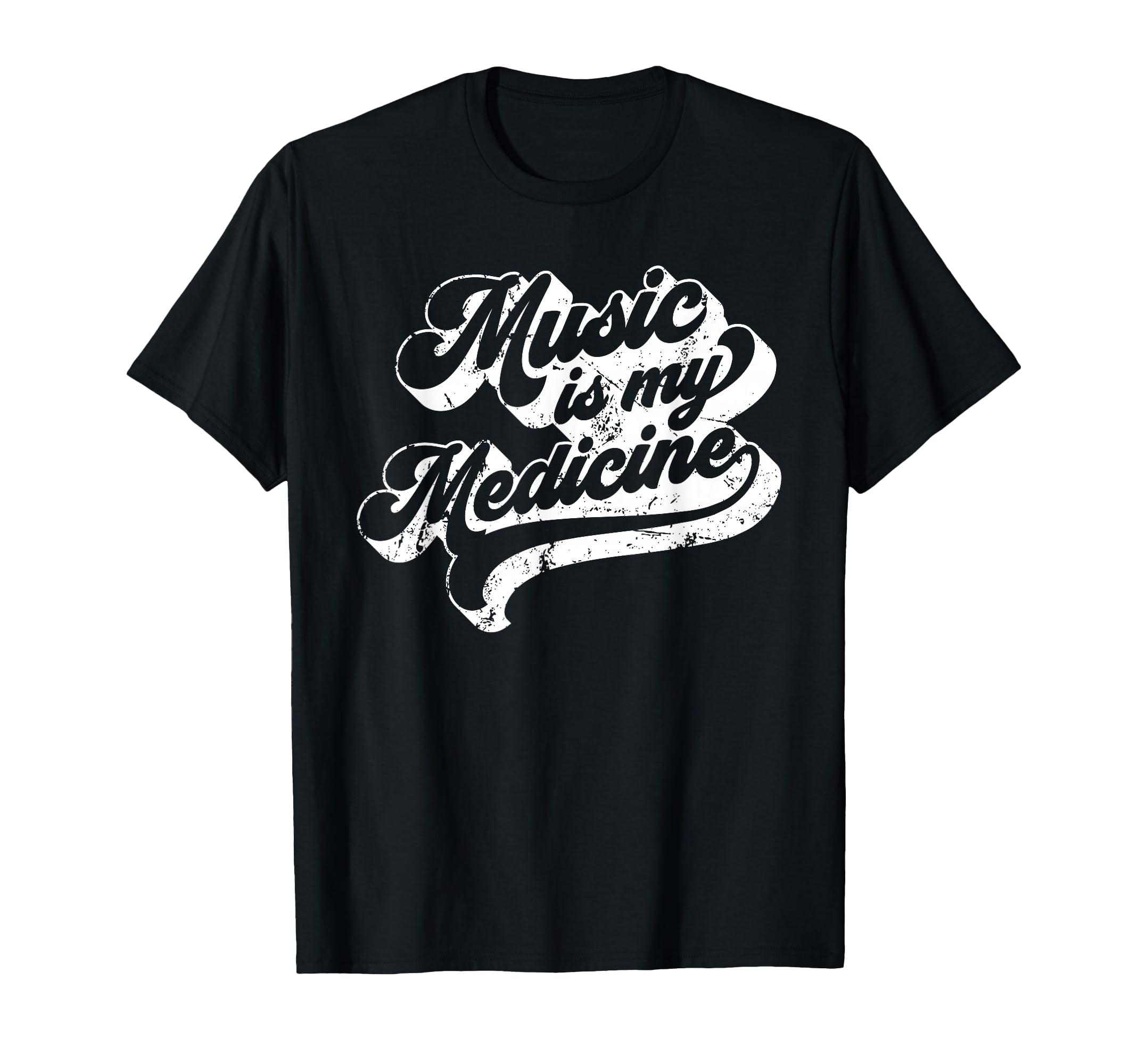 Music Is My Medicine 70S T-Shirt - Novelty Apparel Men Women - T-Shirt, Sweatshirt, Hoodie