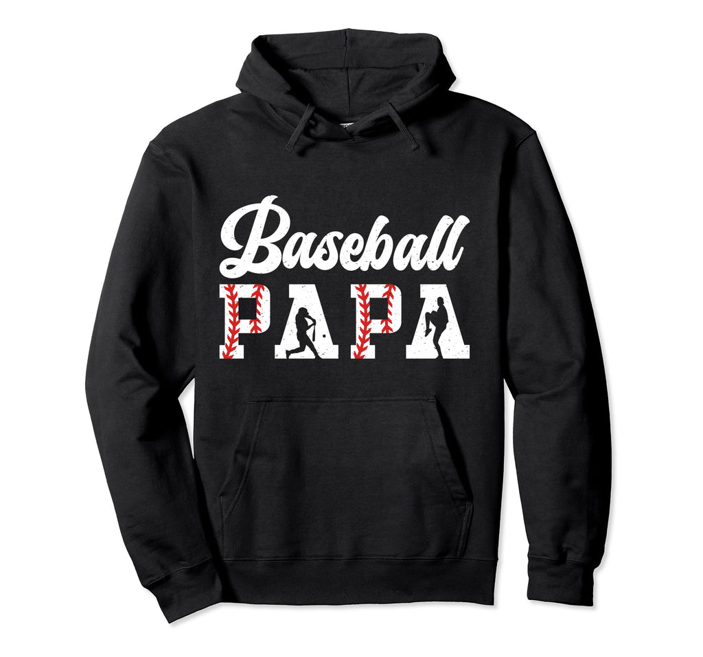 Baseball Papa Grandpa Papa Baseball Hoodie - Trendy Graphic Men Women - T-Shirt, Sweatshirt, Hoodie