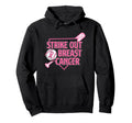 Strike Out Breast Cancer Baseball Hoodie - Graphic Print for Adults - T-Shirt, Sweatshirt, Hoodie
