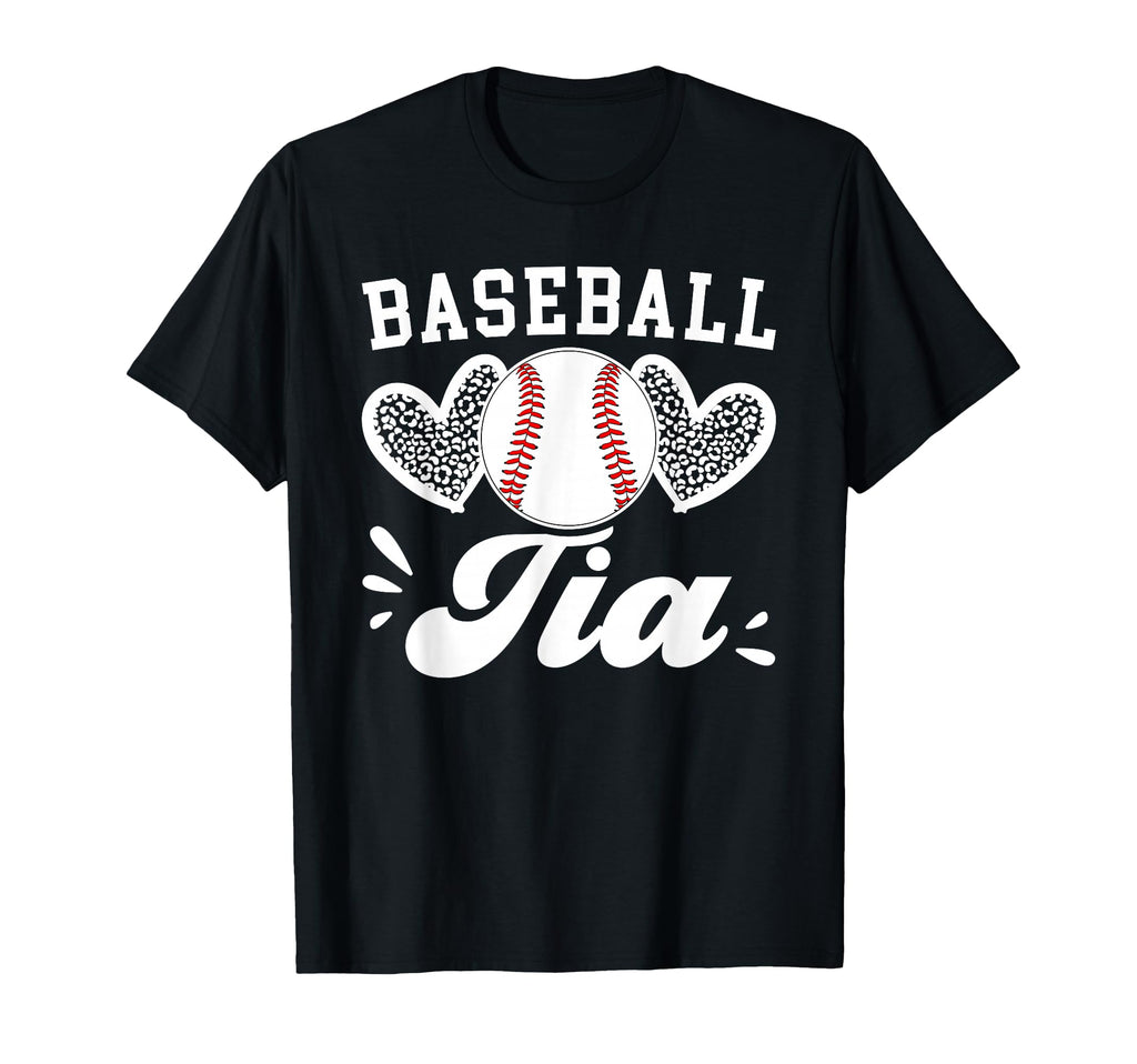 Baseball Tia Hearts Aunt Tia Baseball T-Shirt - Novelty Apparel Unisex - T-Shirt, Sweatshirt, Hoodie