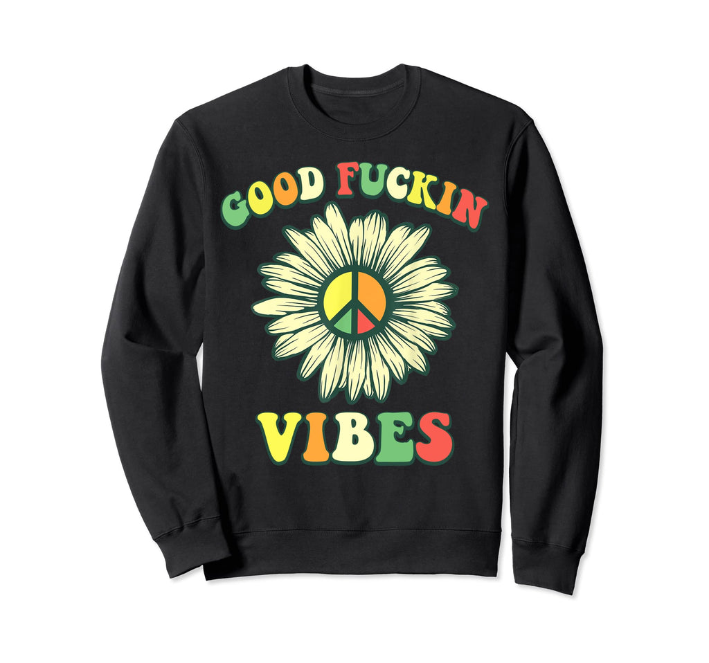 Sunflower Peace Hippie Boho Gifts Sweatshirt - Custom Art Print Unisex - T-Shirt, Sweatshirt, Hoodie