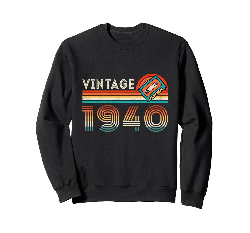 1940 Birthday Cassette Tape 85 Years Sweatshirt - Trendy Graphic Men Women - T-Shirt, Sweatshirt, Hoodie