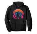 Elephant Vaporwave Aesthetic Hoodie - Fun Novelty Design Men Women - T-Shirt, Sweatshirt, Hoodie
