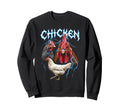 Chicken 90S Heavy Metal Chicken Sweatshirt - Minimalist Print Men Women - T-Shirt, Sweatshirt, Hoodie