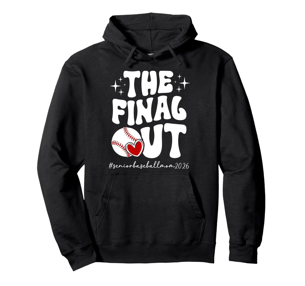 Groovy Baseball Senior Mom 2026 Baseball Hoodie - Trendy Graphic Unisex - T-Shirt, Sweatshirt, Hoodie