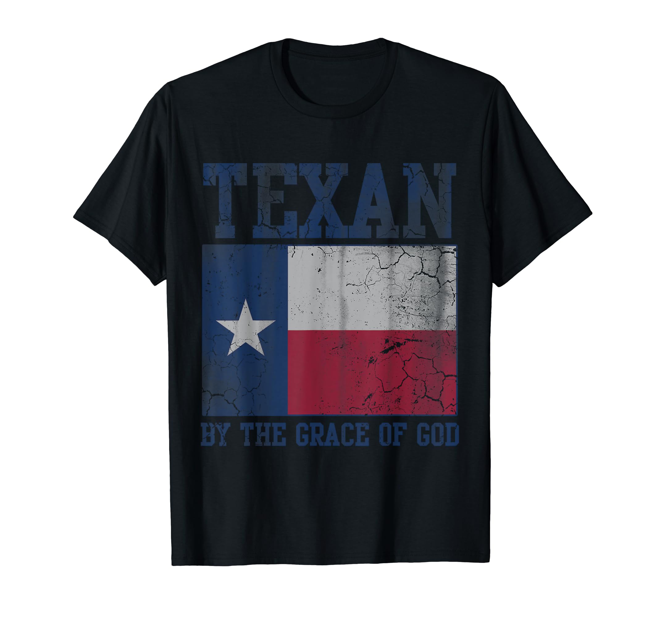 Texan Grace God Texas Distressed T-Shirt - Minimalist Print Men Women - T-Shirt, Sweatshirt, Hoodie