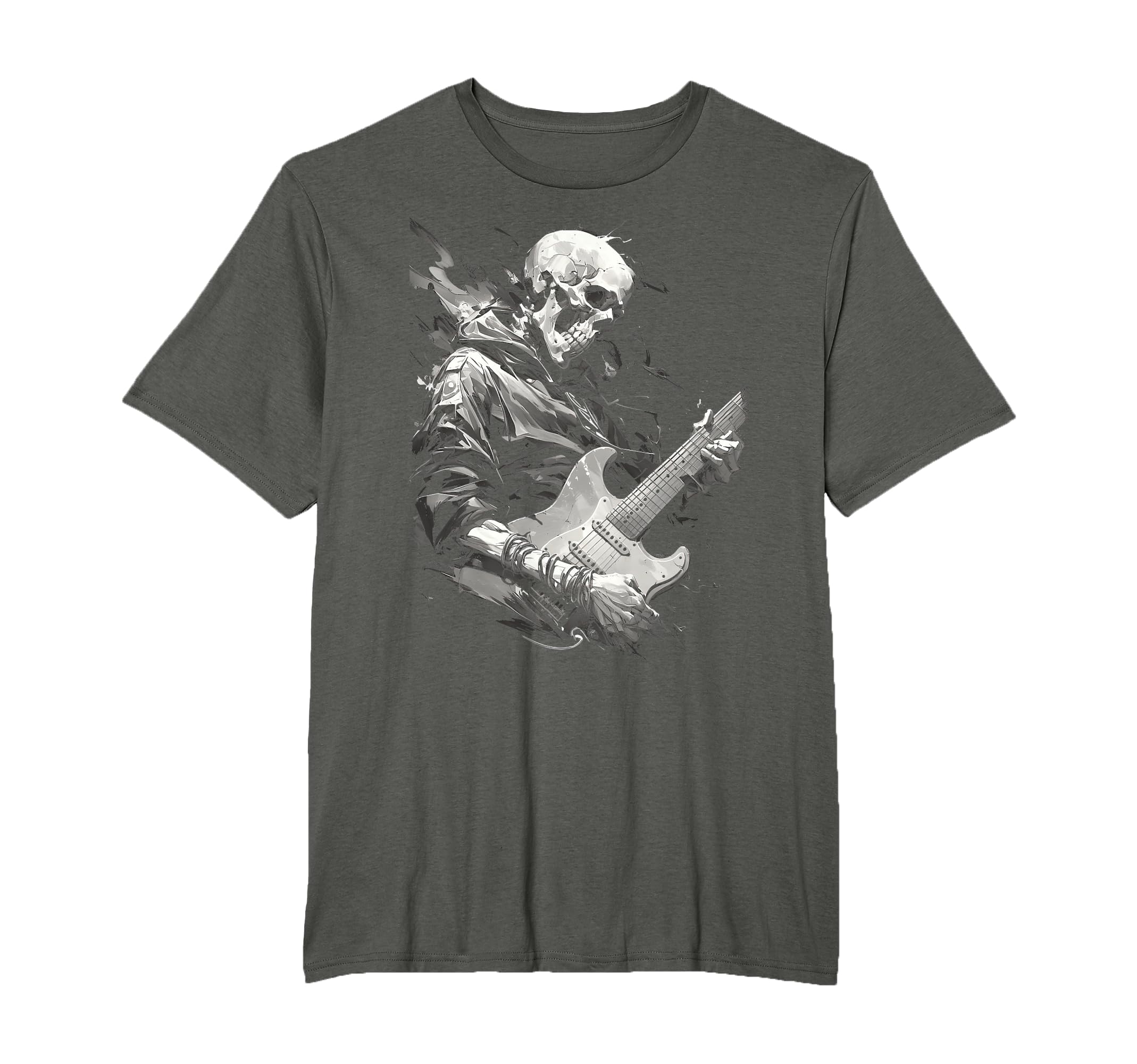 Skeleton Playing Guitar Rock Star T-Shirt - Fun Novelty Design for Adults - T-Shirt, Sweatshirt, Hoodie
