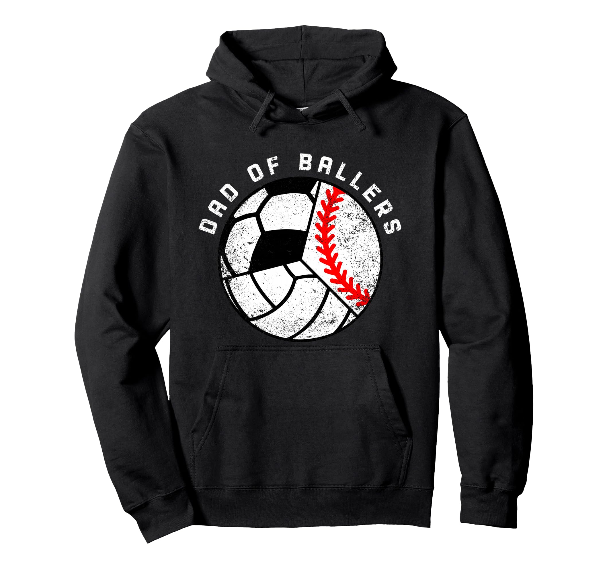 Dad Ballers Funny Baseball Volleyball Hoodie - Fun Novelty Design Unisex - T-Shirt, Sweatshirt, Hoodie