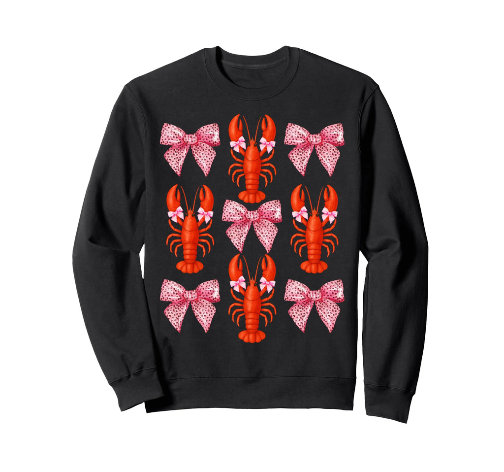 Coquette Bow Crawfish Y2K Aesthetic Sweatshirt - Graphic Print for Adults - T-Shirt, Sweatshirt, Hoodie