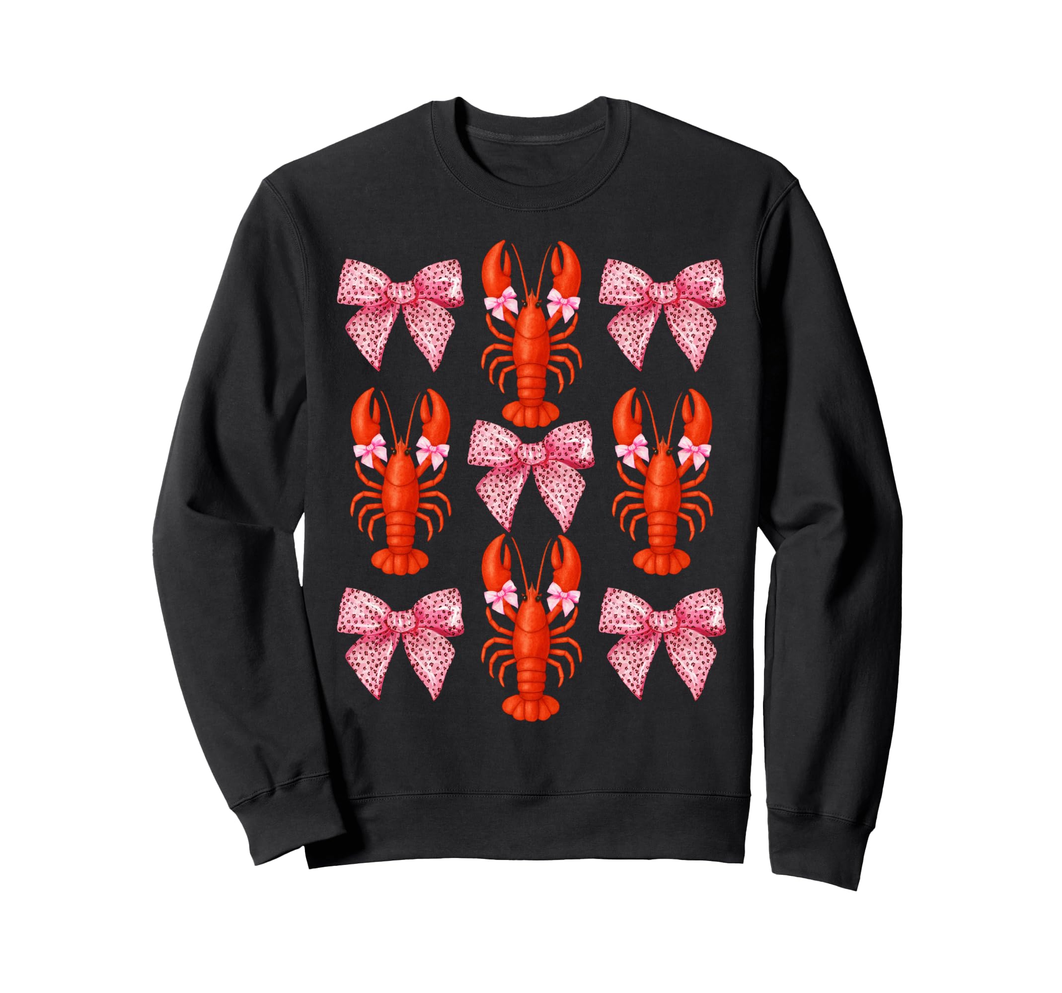 Coquette Bow Crawfish Y2K Aesthetic Sweatshirt - Graphic Print for Adults - T-Shirt, Sweatshirt, Hoodie