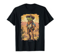 Frog Cowboy Western Ranch Usa Funny T-Shirt - Minimalist Print Men Women - T-Shirt, Sweatshirt, Hoodie