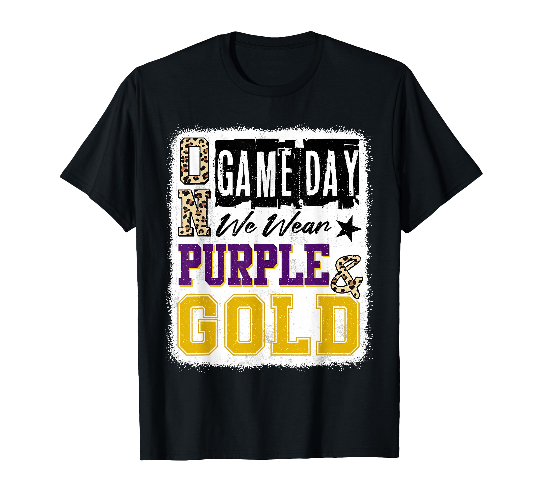 Gameday Football We Wear Purple And Gold T-Shirt - Novelty Apparel Unisex - T-Shirt, Sweatshirt, Hoodie