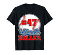 Baseball Baller Player Number 47 Mom Dad T-Shirt - Trendy Graphic Unisex - T-Shirt, Sweatshirt, Hoodie