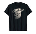 Indiana Distressed State Outline T-Shirt - Minimalist Print for Adults - T-Shirt, Sweatshirt, Hoodie