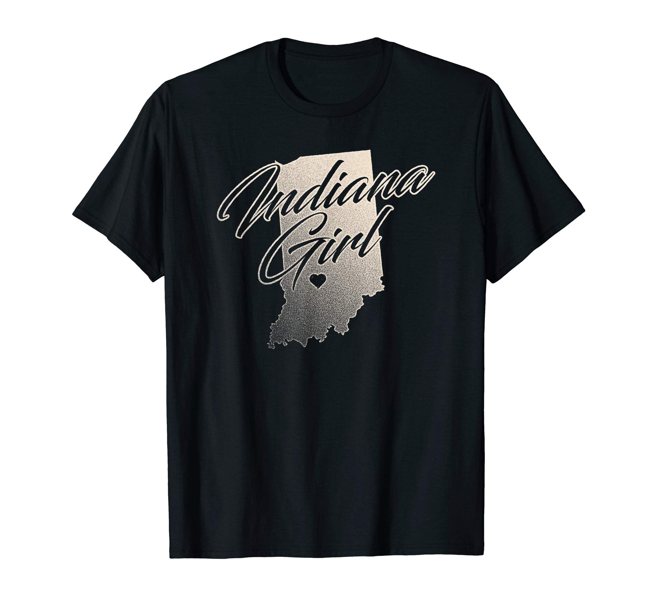 Indiana Distressed State Outline T-Shirt - Minimalist Print for Adults - T-Shirt, Sweatshirt, Hoodie