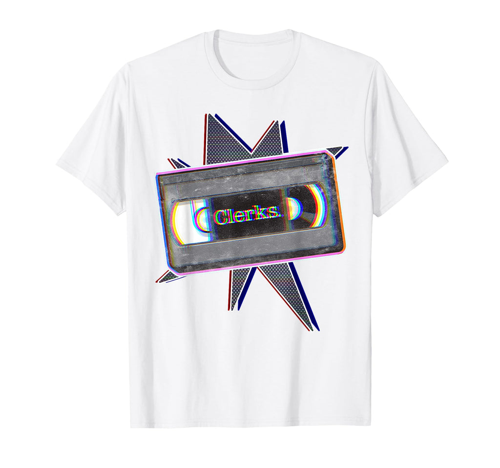 Kevin Smith Clerks Vhs Cassette Glitch T-Shirt - Graphic Print Unisex - T-Shirt, Sweatshirt, Hoodie