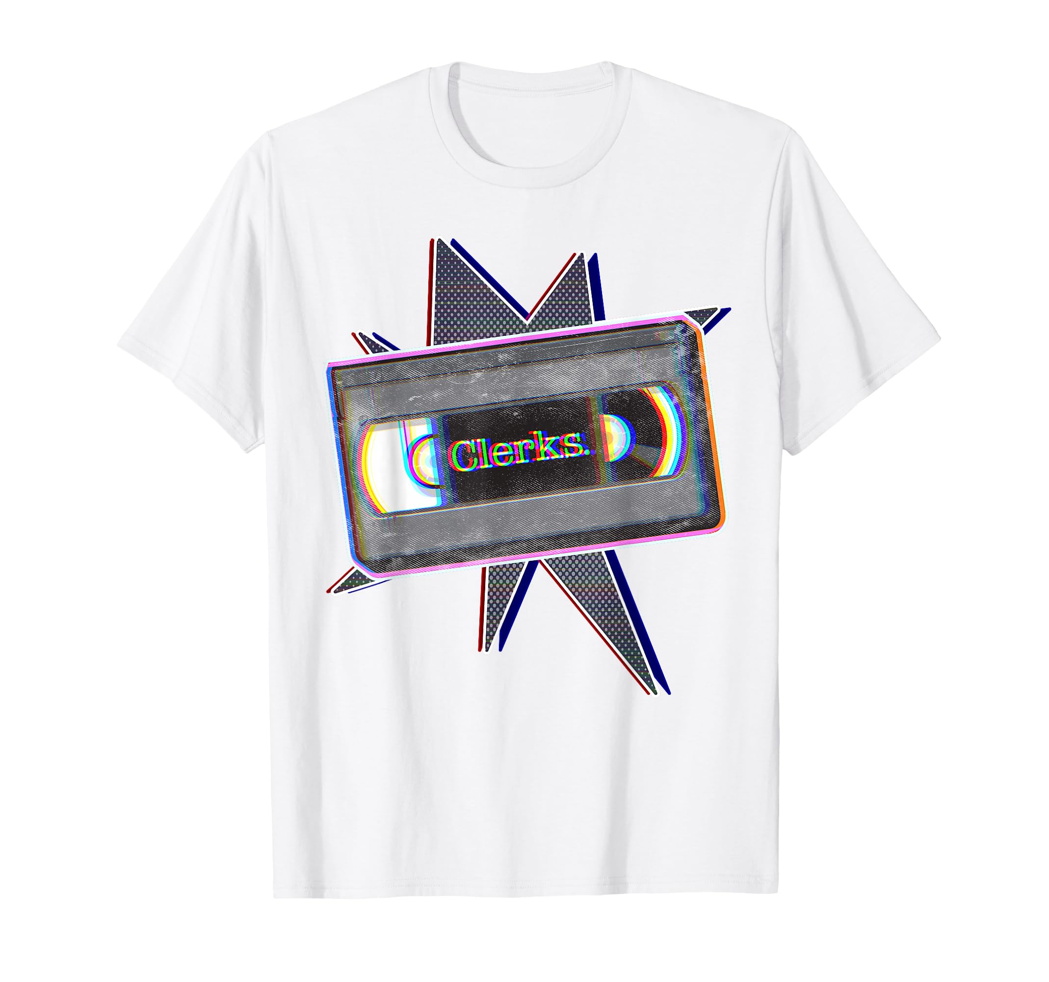 Kevin Smith Clerks Vhs Cassette Glitch T-Shirt - Graphic Print Unisex - T-Shirt, Sweatshirt, Hoodie