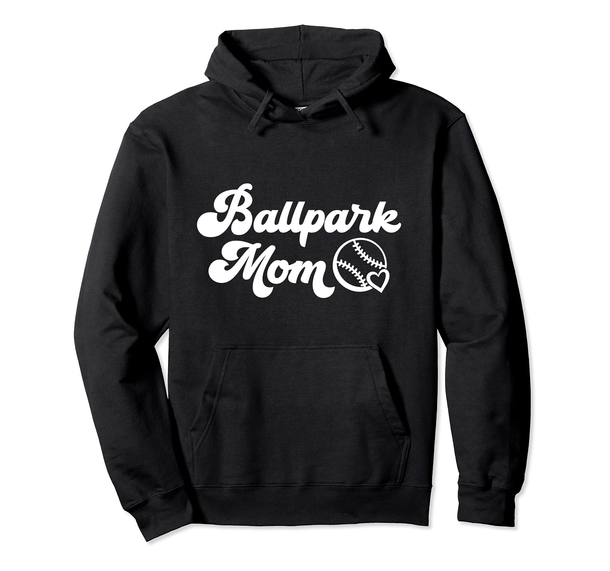 Ballpark Mom Baseball Hoodie - Unique Graphic Men Women - T-Shirt, Sweatshirt, Hoodie