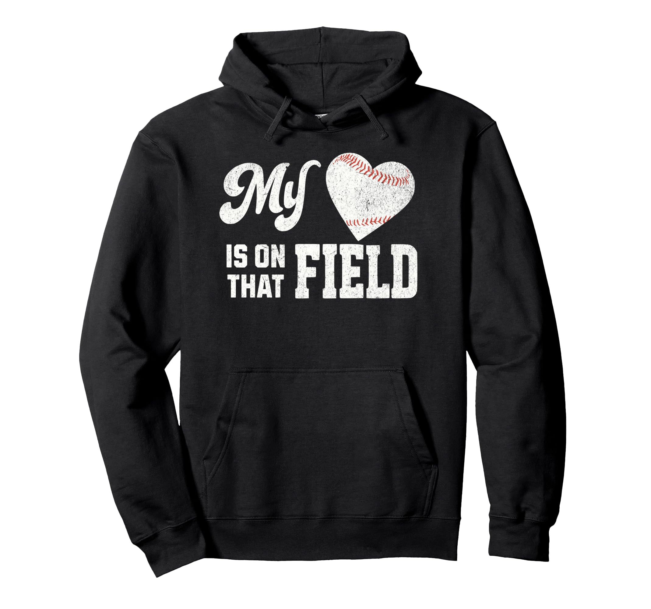 My Heart Is That Field Baseball Mom Hoodie - Casual Everyday Wear Unisex - T-Shirt, Sweatshirt, Hoodie