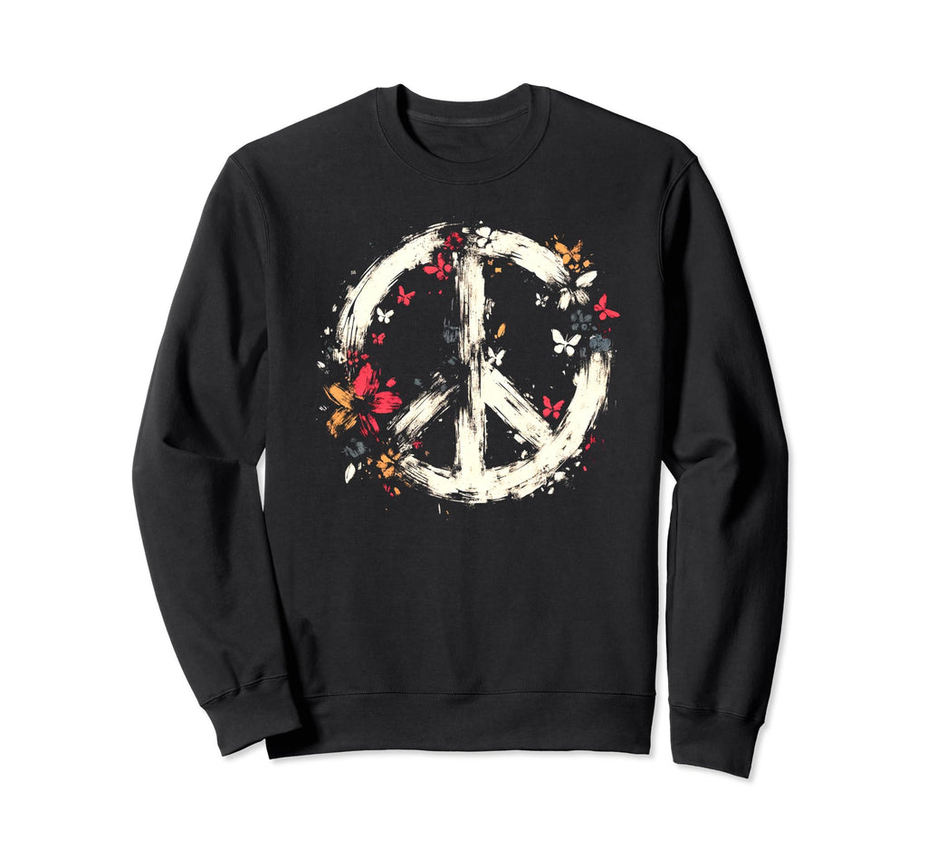 60S 70S Peace Love And Groovy Flower Sweatshirt - Novelty Apparel Unisex - T-Shirt, Sweatshirt, Hoodie