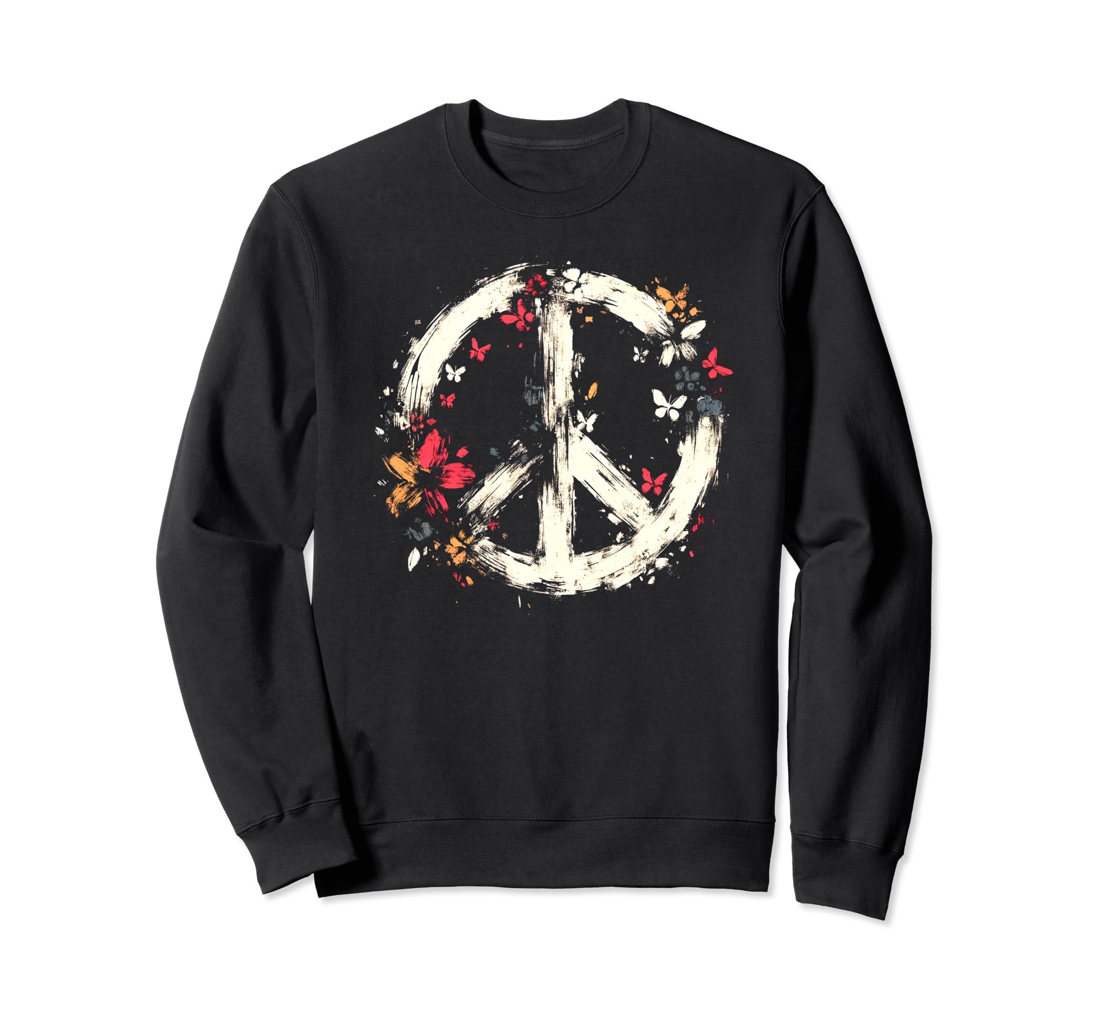 60S 70S Peace Love And Groovy Flower Sweatshirt - Novelty Apparel Unisex - T-Shirt, Sweatshirt, Hoodie