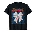 Baseball Mama Coquette Bow Game T-Shirt - Casual Everyday Wear Men Women - T-Shirt, Sweatshirt, Hoodie