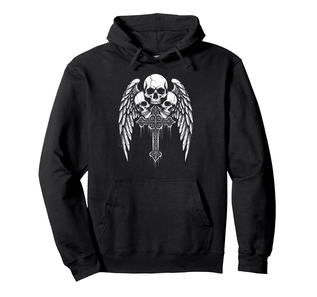 Skull Cross Y2K Grunge Aesthetic Alt Goth Hoodie - Streetwear Style Unisex - T-Shirt, Sweatshirt, Hoodie