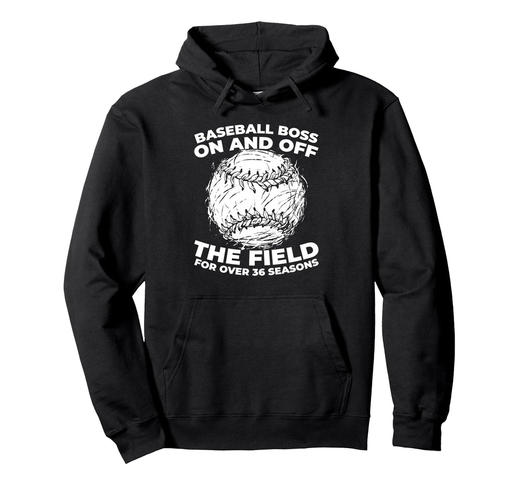 36 Years Old Player Team Baseball Hoodie - Fun Novelty Design for Adults - T-Shirt, Sweatshirt, Hoodie