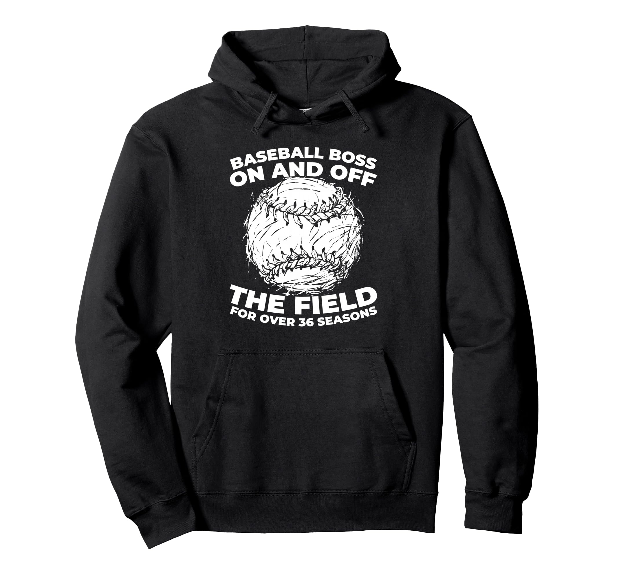 36 Years Old Player Team Baseball Hoodie - Fun Novelty Design for Adults - T-Shirt, Sweatshirt, Hoodie