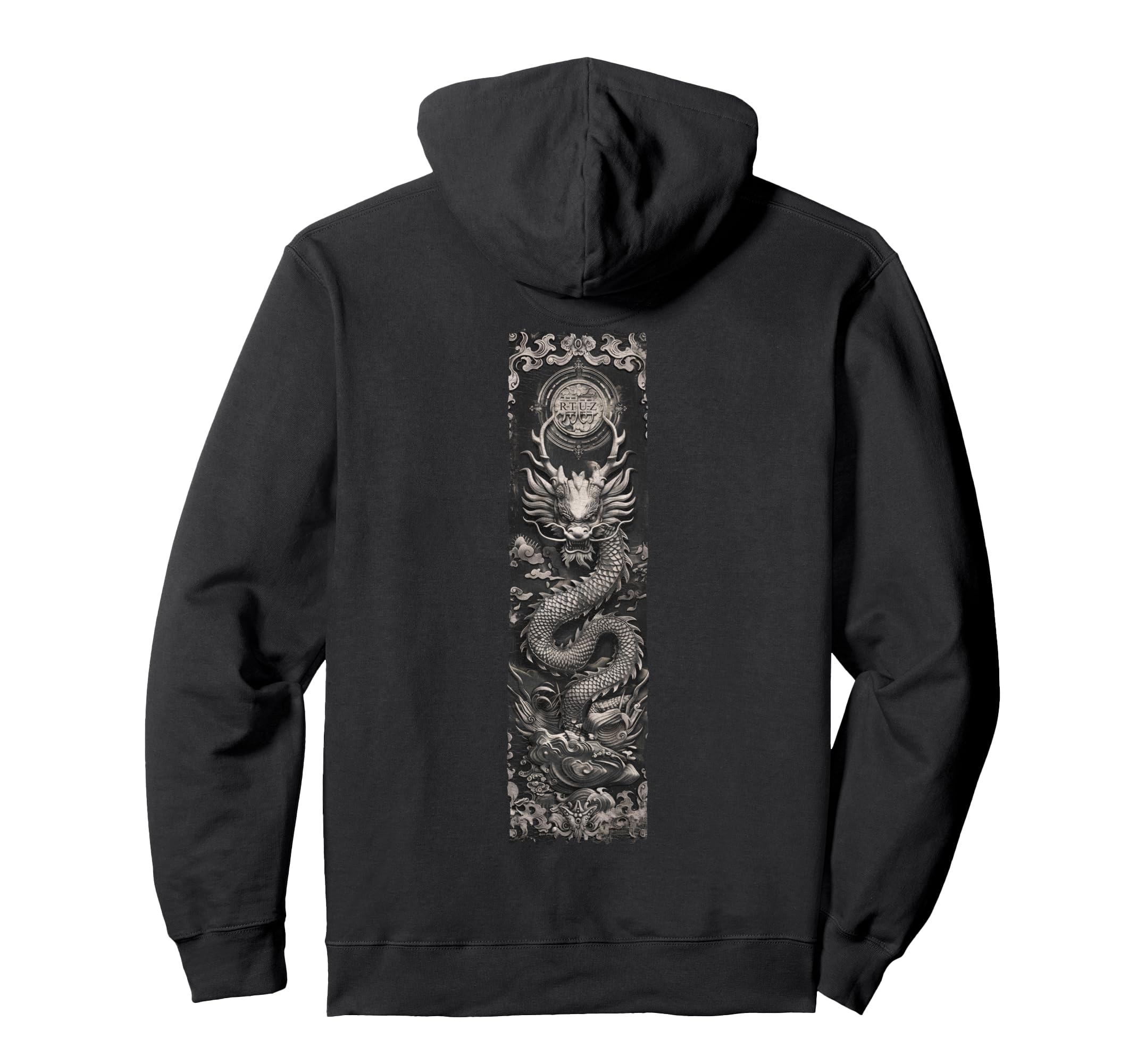 Aesthetic Back Dragon Y2K Streetwear Hoodie - Aesthetic Graphic for Adults - T-Shirt, Sweatshirt, Hoodie