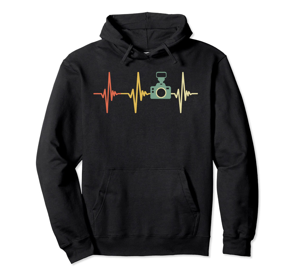 Photography Camera Heartbeat Hoodie - Custom Art Print for Adults - T-Shirt, Sweatshirt, Hoodie