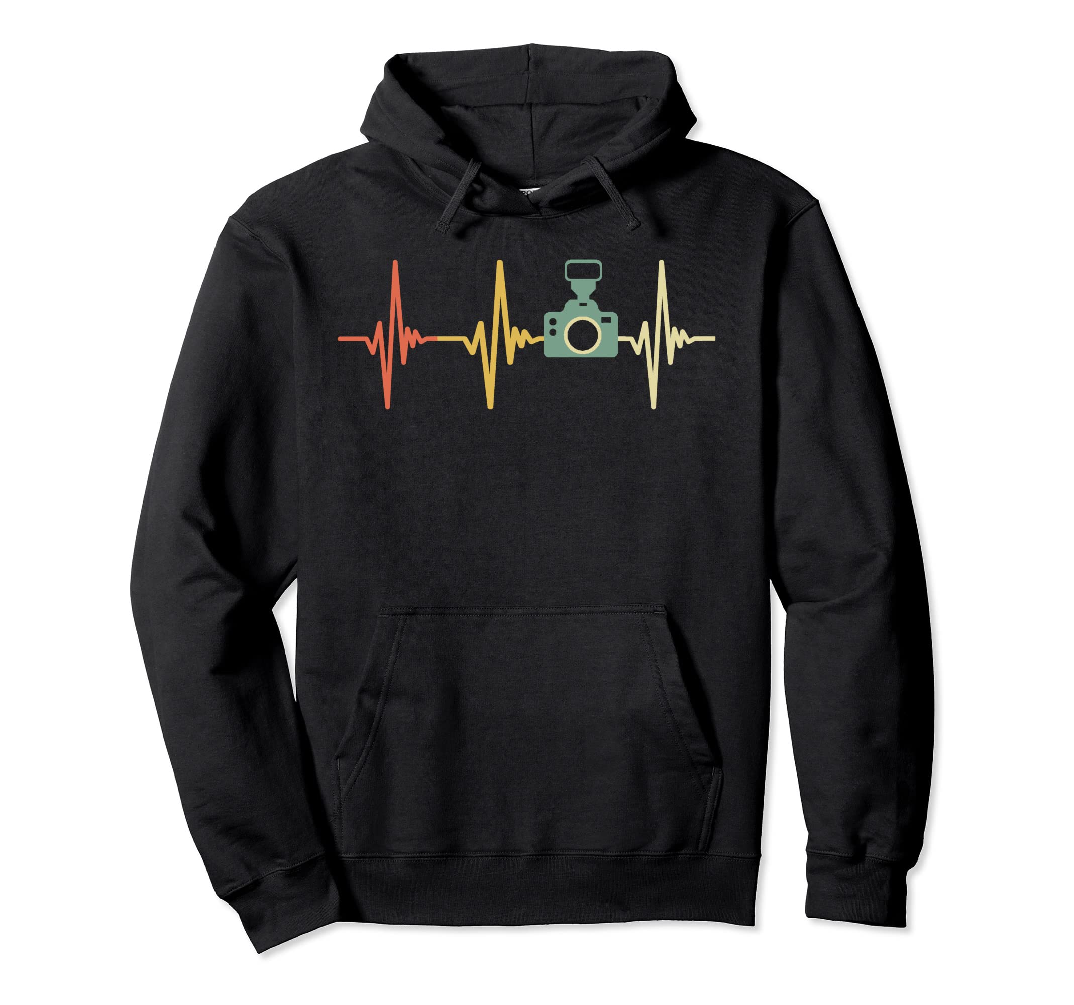 Photography Camera Heartbeat Hoodie - Custom Art Print for Adults - T-Shirt, Sweatshirt, Hoodie