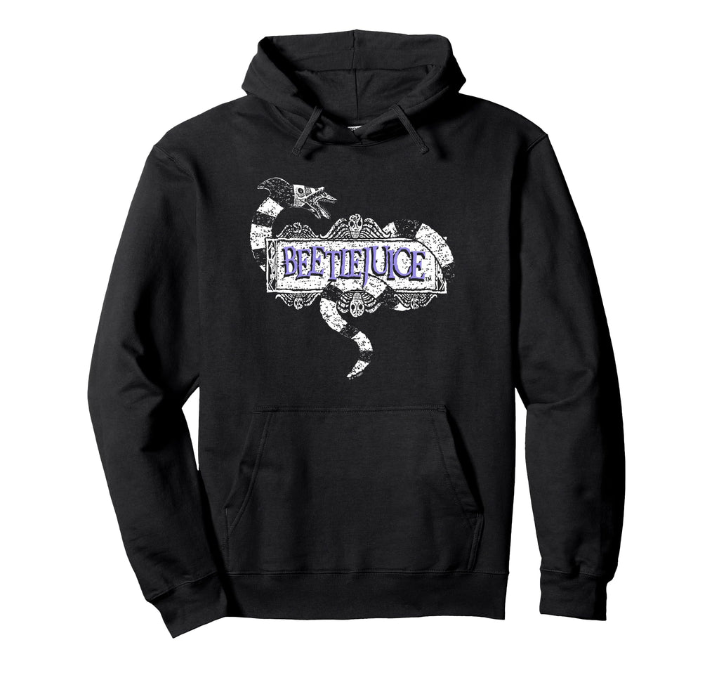 Beetlejuice Sandworm Distressed Spooky Logo Hoodie - Graphic Print Unisex - T-Shirt, Sweatshirt, Hoodie