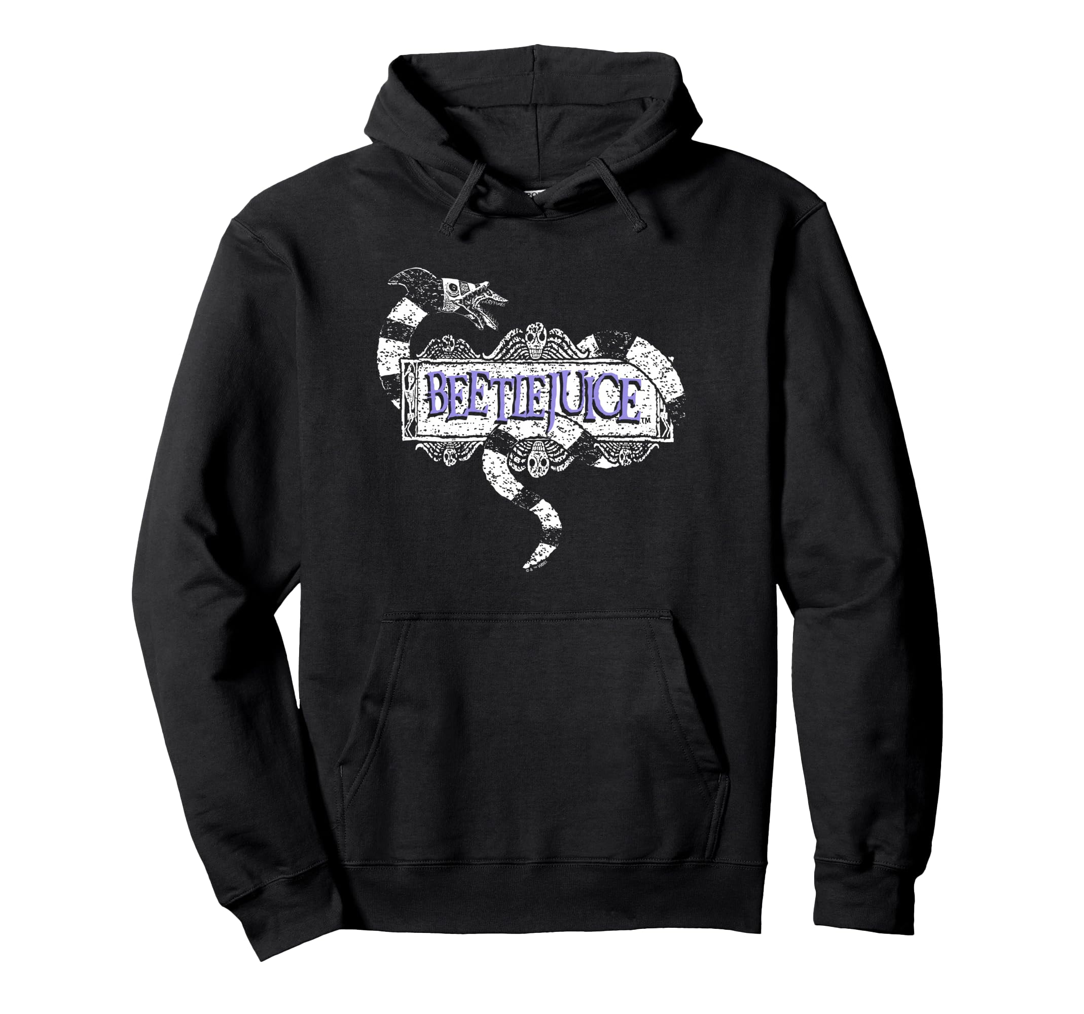 Beetlejuice Sandworm Distressed Spooky Logo Hoodie - Graphic Print Unisex - T-Shirt, Sweatshirt, Hoodie