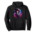 Cyberpunk Japanese Geisha Vaporwave Hoodie - Minimalist Print for Adults - T-Shirt, Sweatshirt, Hoodie