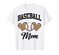 Baseball Leopard Heart Baseball Mom T-Shirt - Trendy Graphic for Adults - T-Shirt, Sweatshirt, Hoodie