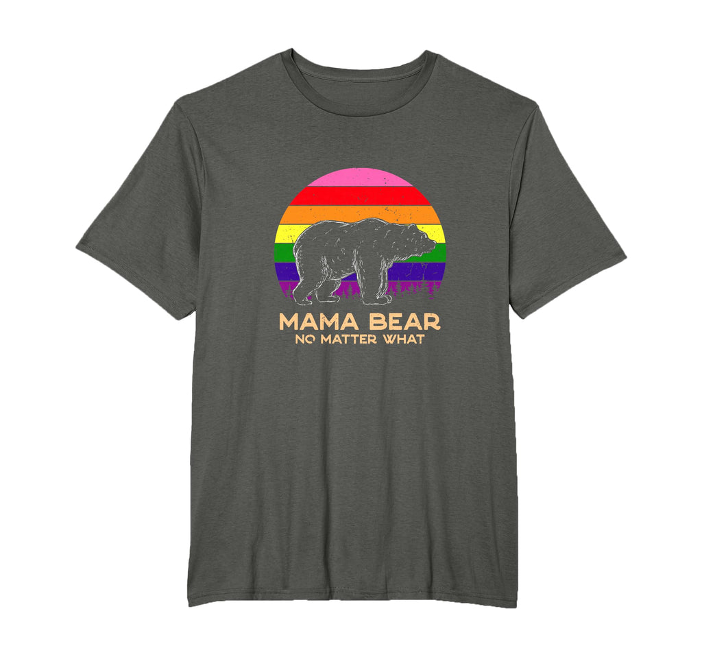 Mama Bear Proud Mum Love Rainbow T-Shirt - Fun Novelty Design Men Women - T-Shirt, Sweatshirt, Hoodie