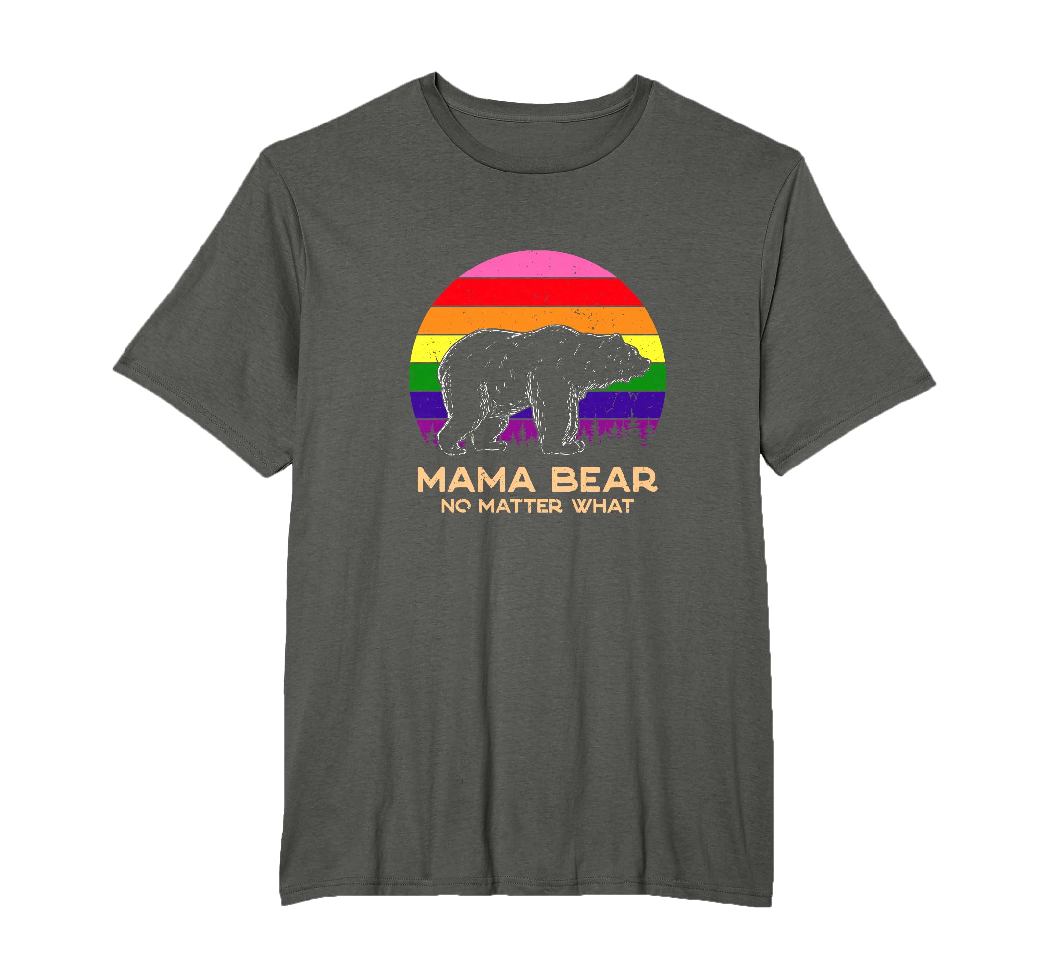 Mama Bear Proud Mum Love Rainbow T-Shirt - Fun Novelty Design Men Women - T-Shirt, Sweatshirt, Hoodie