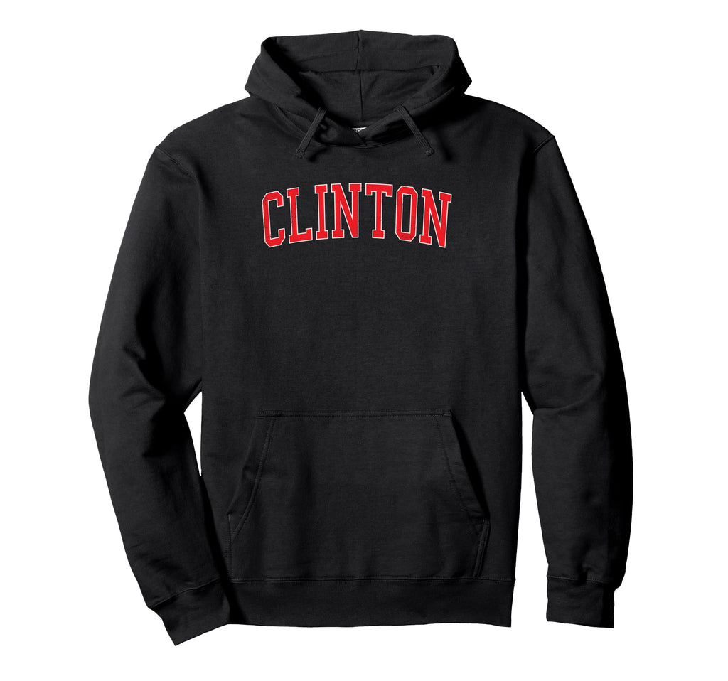 Clinton Sc Distressed Red Varsity Hoodie - Trendy Graphic Men Women - T-Shirt, Sweatshirt, Hoodie