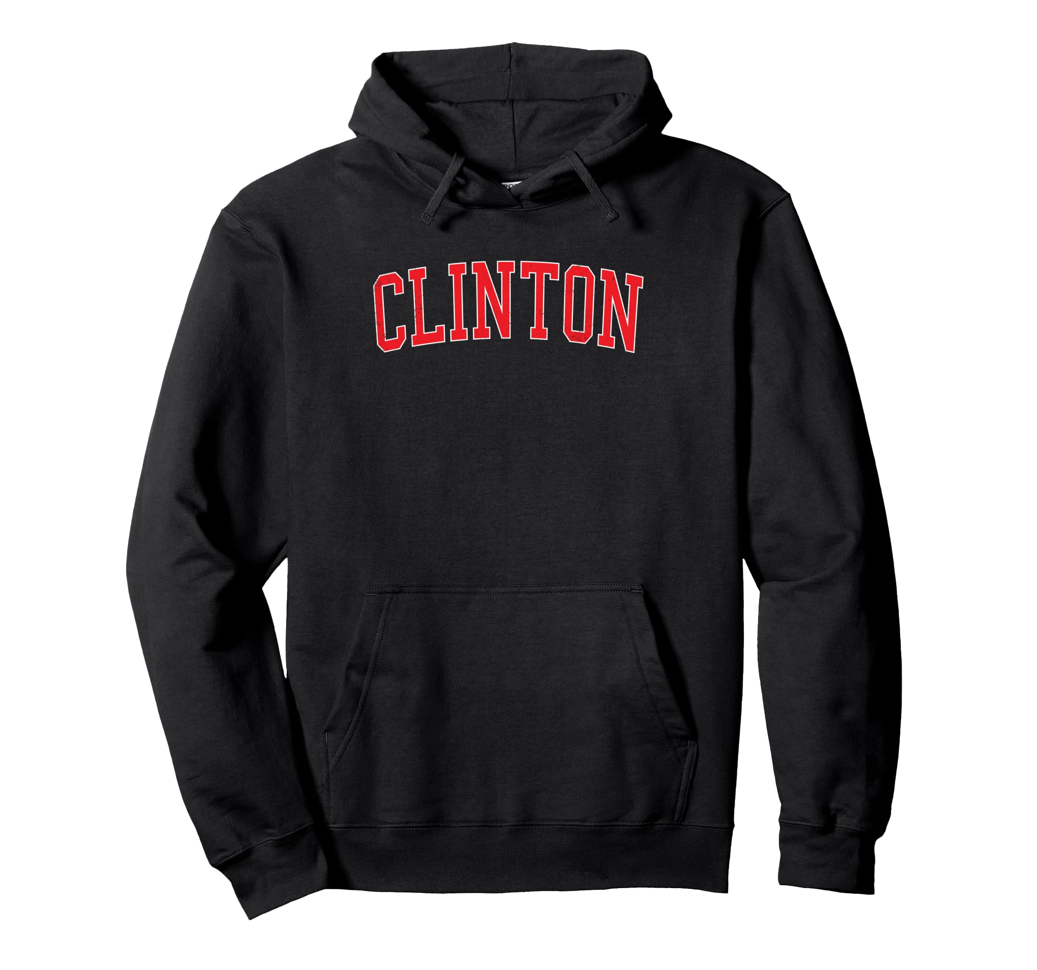 Clinton Sc Distressed Red Varsity Hoodie - Trendy Graphic Men Women - T-Shirt, Sweatshirt, Hoodie