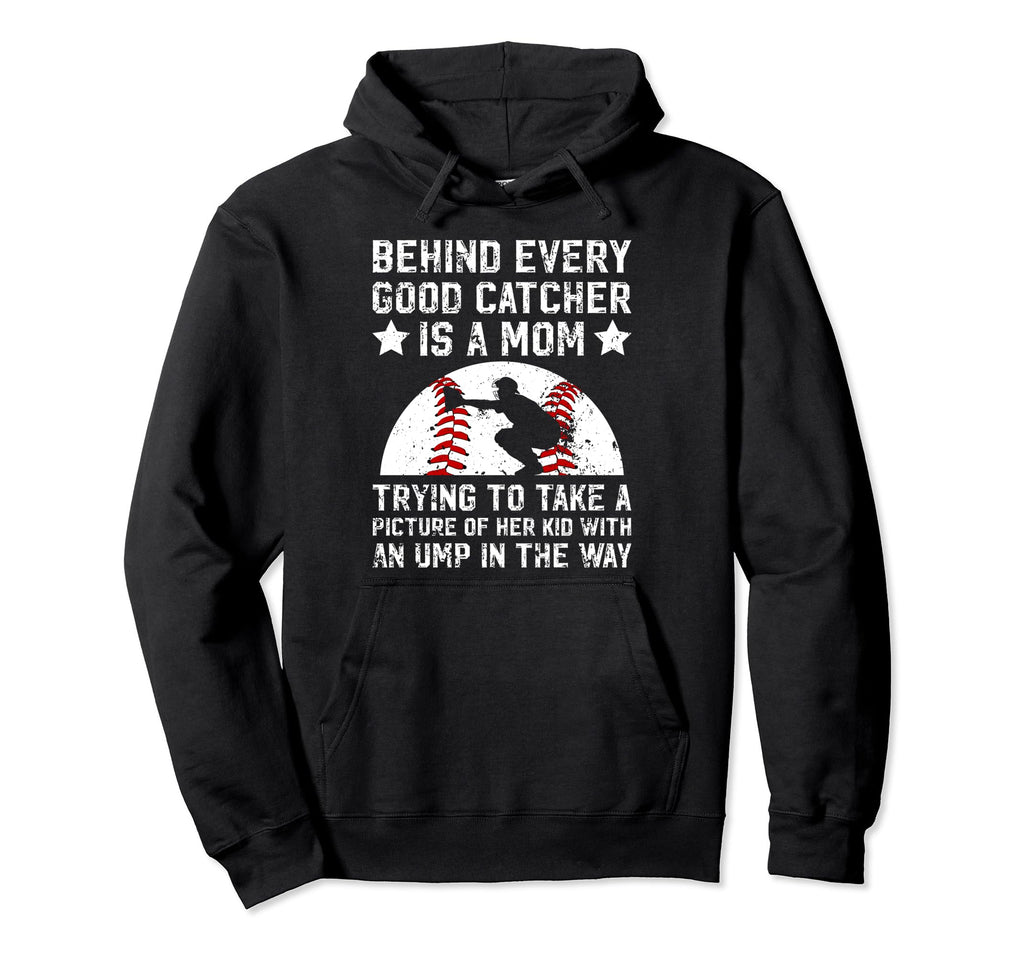 Baseball Catcher Mom Funny Mom Baseball Hoodie - Aesthetic Graphic Unisex - T-Shirt, Sweatshirt, Hoodie