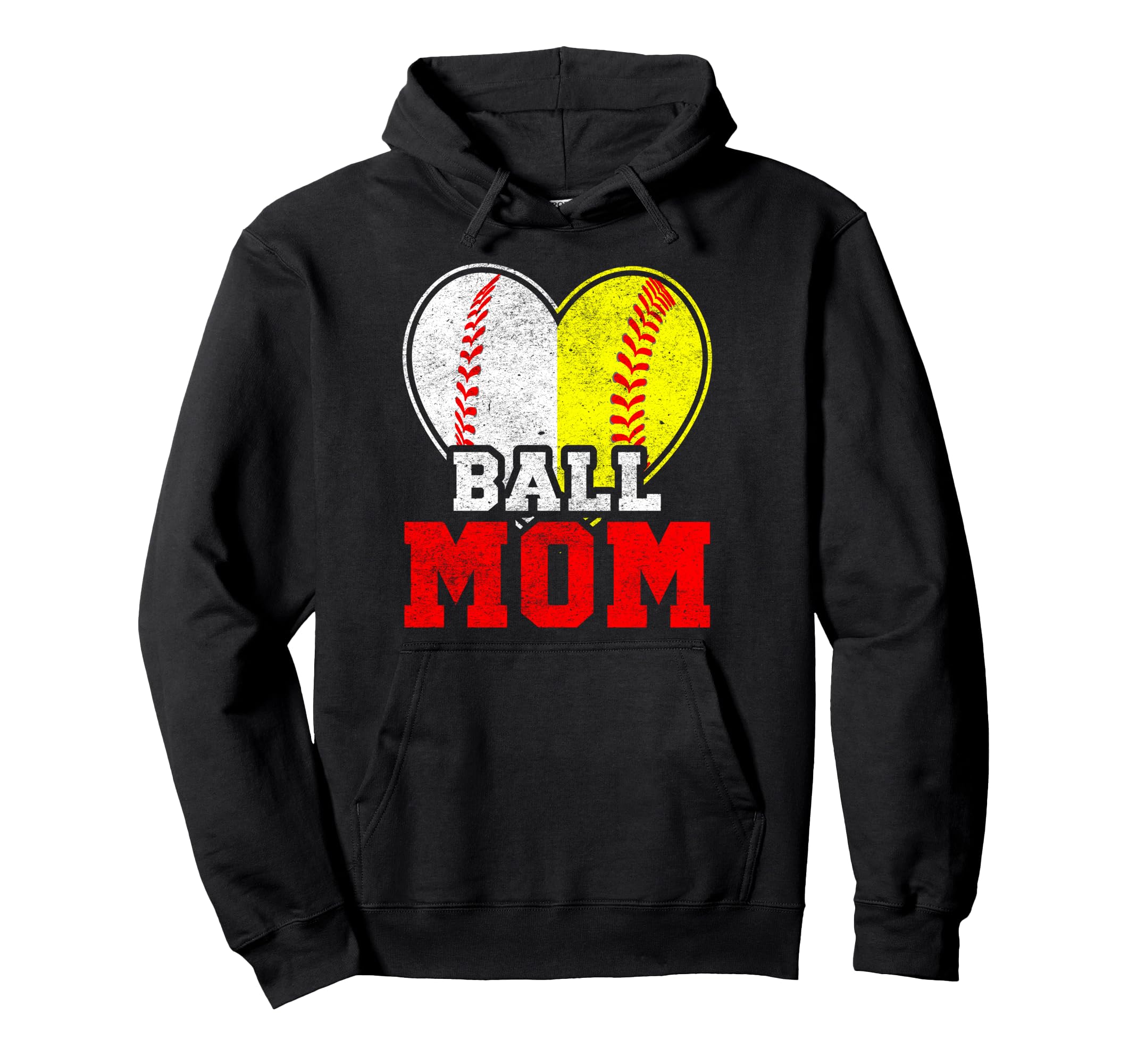 Ball Mom Baseball Softball Player Baller Hoodie - Graphic Print Unisex - T-Shirt, Sweatshirt, Hoodie