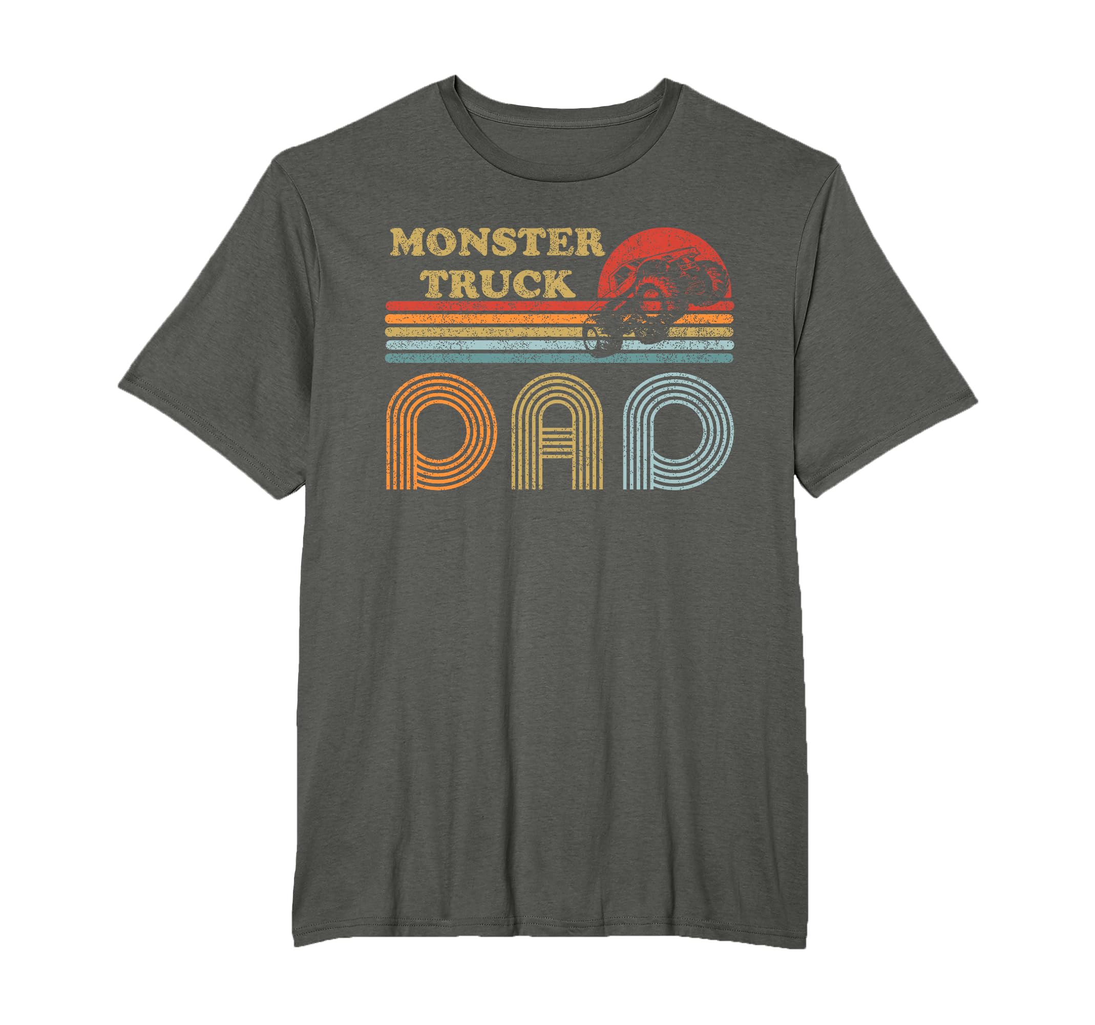 Monster Truck Dad Sunset Horizon Lines T-Shirt - Trendy Graphic Men Women - T-Shirt, Sweatshirt, Hoodie