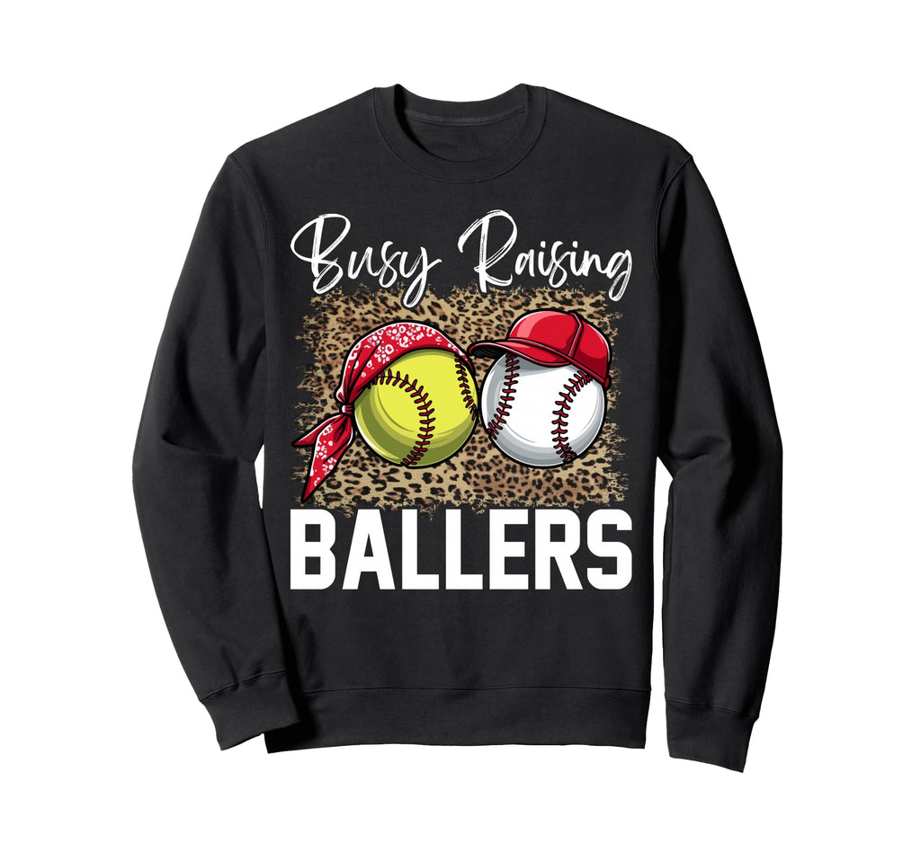Leopard Busy Raising Ballers Sweatshirt - Streetwear Style for Adults - T-Shirt, Sweatshirt, Hoodie