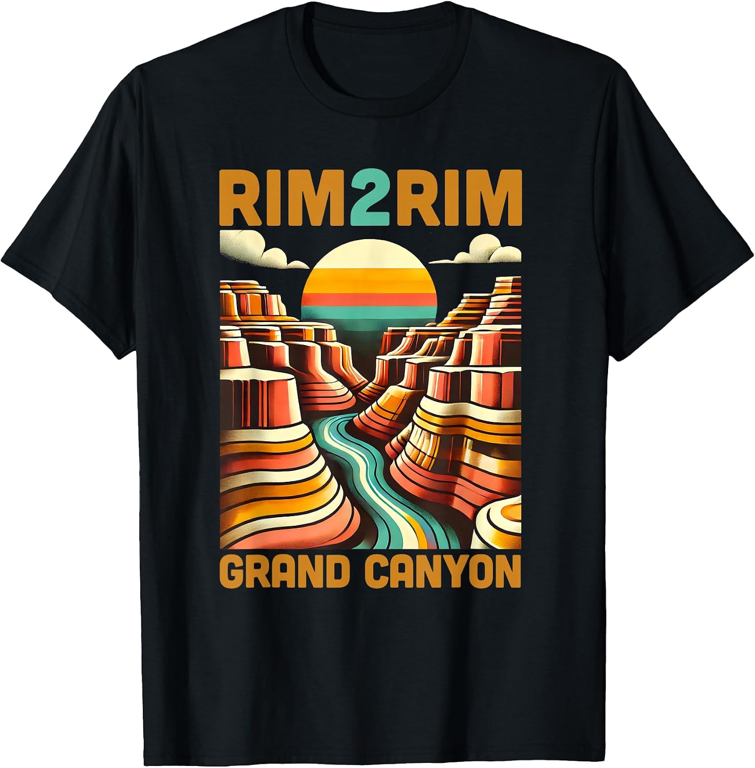 Grand Canyon Rim2Rim Runners Gifts Trail Run Merch - Adult & Kids T-Shirts, Sweatshirts & Hoodies apparel design preview 1
