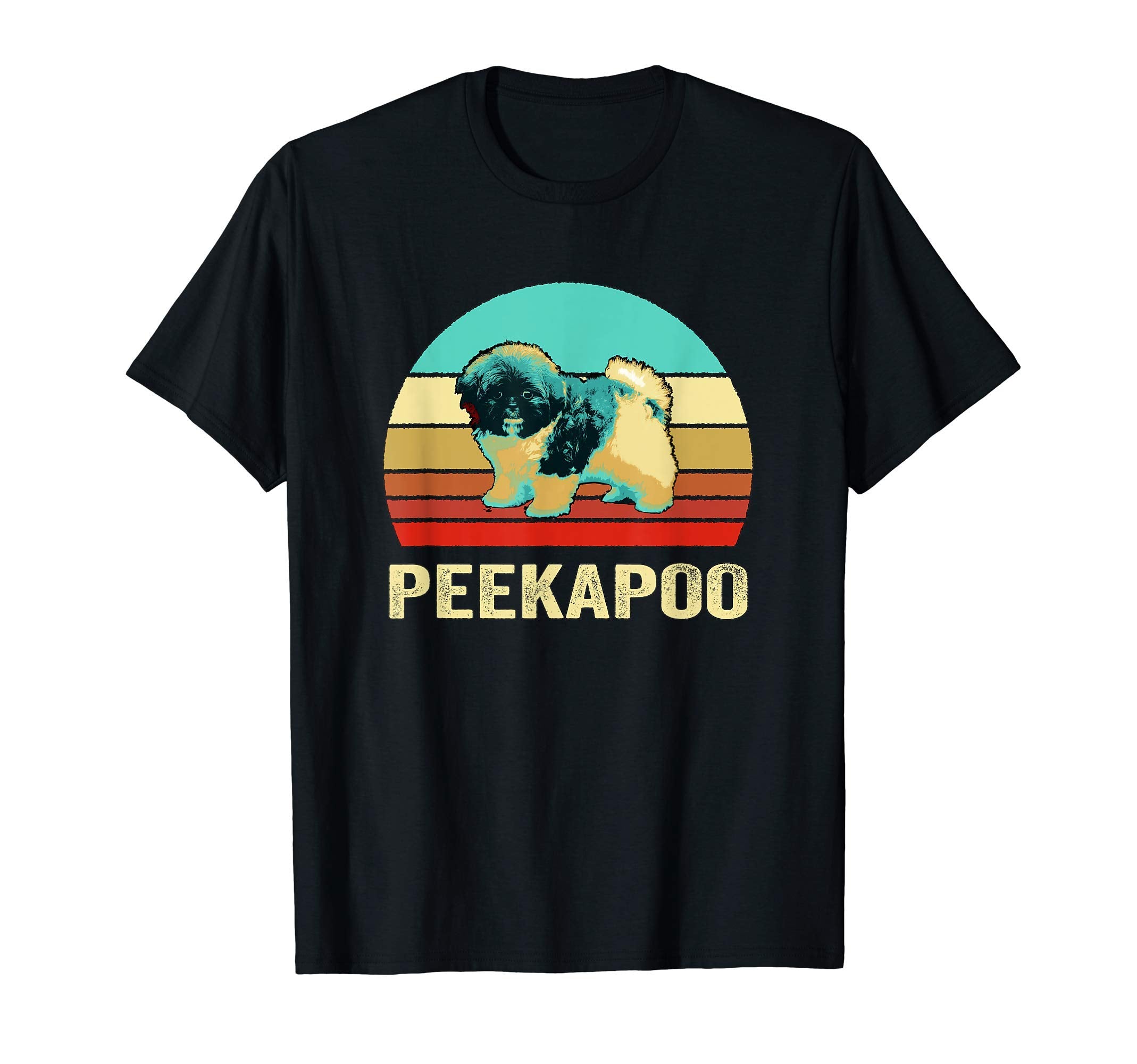 Sunset Peekapoo T-Shirt - Trendy Graphic for Adults - T-Shirt, Sweatshirt, Hoodie