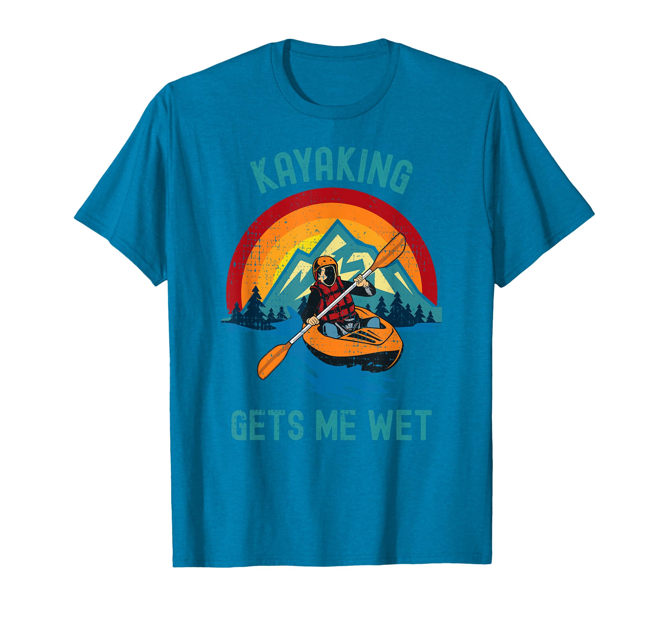 Funny Kayaking Gets Me Wet Sunset T-Shirt - Unique Graphic for Adults - T-Shirt, Sweatshirt, Hoodie