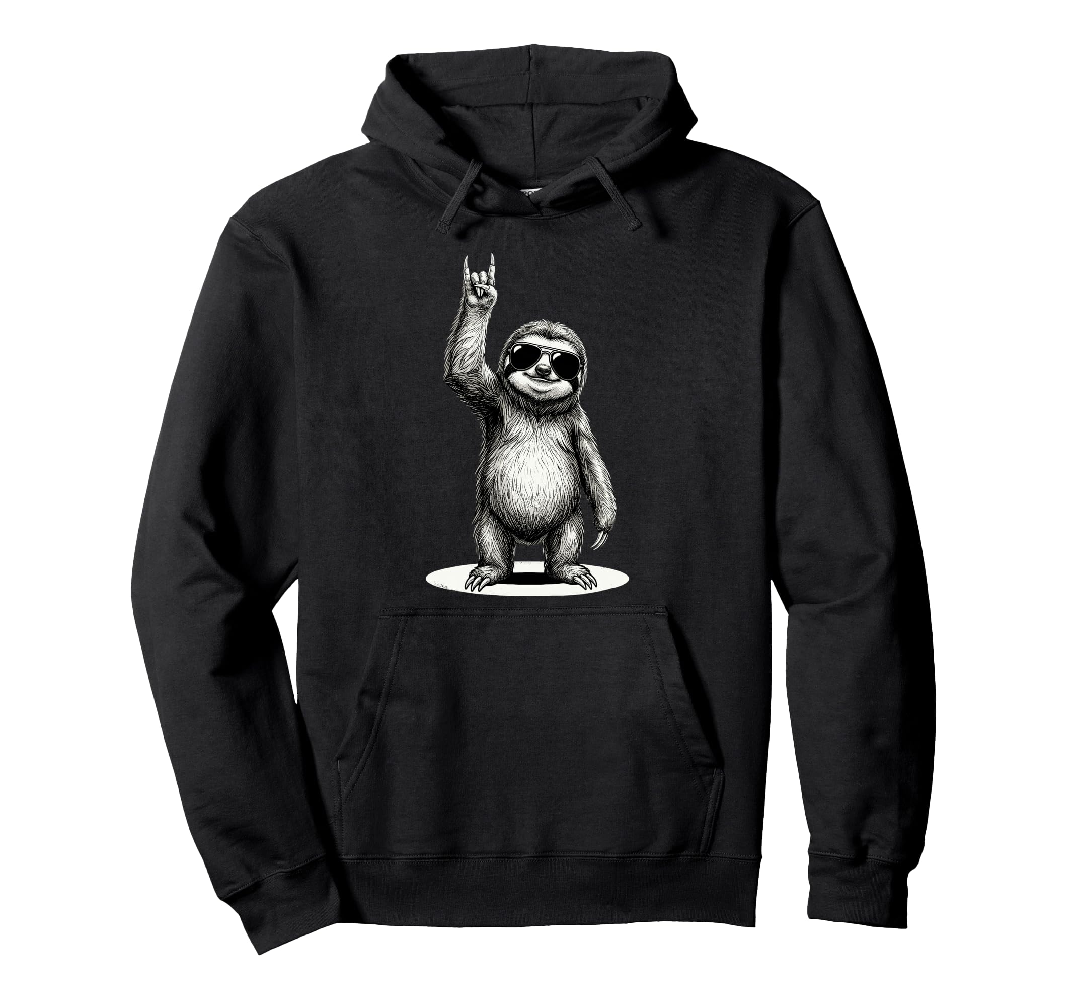 Sloth Rock Rock And Roll Funny Sloth Hoodie - Casual Everyday Wear Unisex - T-Shirt, Sweatshirt, Hoodie