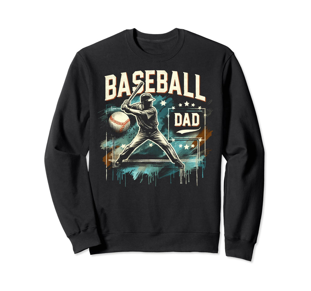 Baseball Dad Fathers Day Sweatshirt - Aesthetic Graphic Unisex - T-Shirt, Sweatshirt, Hoodie