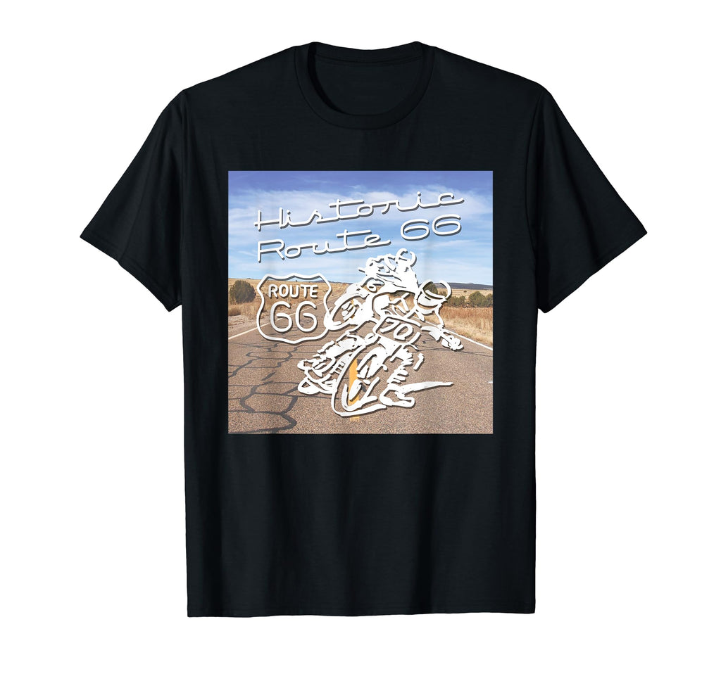Route 66 Historic Motorcycles T-Shirt - Minimalist Print Unisex - T-Shirt, Sweatshirt, Hoodie